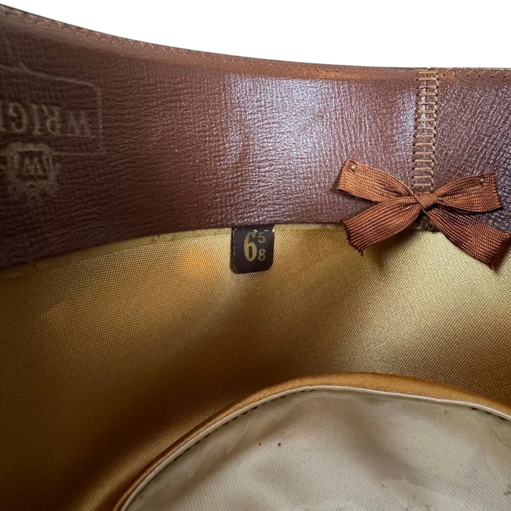 Vintage Wright Fedora Hat Size 6 5/8 Brown Coney Fur 1950s Miraklor -USA - Picture 8 of 10